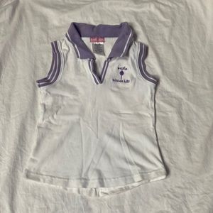 Garb Girls Sleeveless V Neck Polo